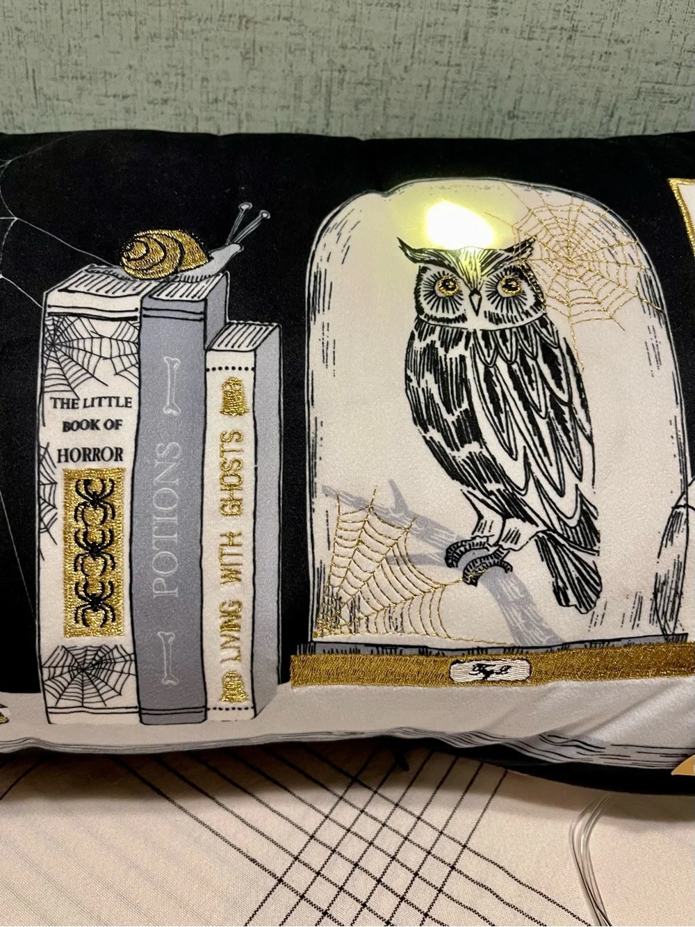 NWT CYNTHIA ROWLEY LIGHT-UP Halloween Decorative Luminary Pillow with Tassels
